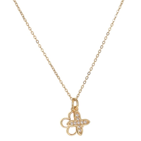 WHITE SCALLOP CLOVER Titanium Steel 18K Gold Plated Necklaces GOLD - Picture 2 of 3